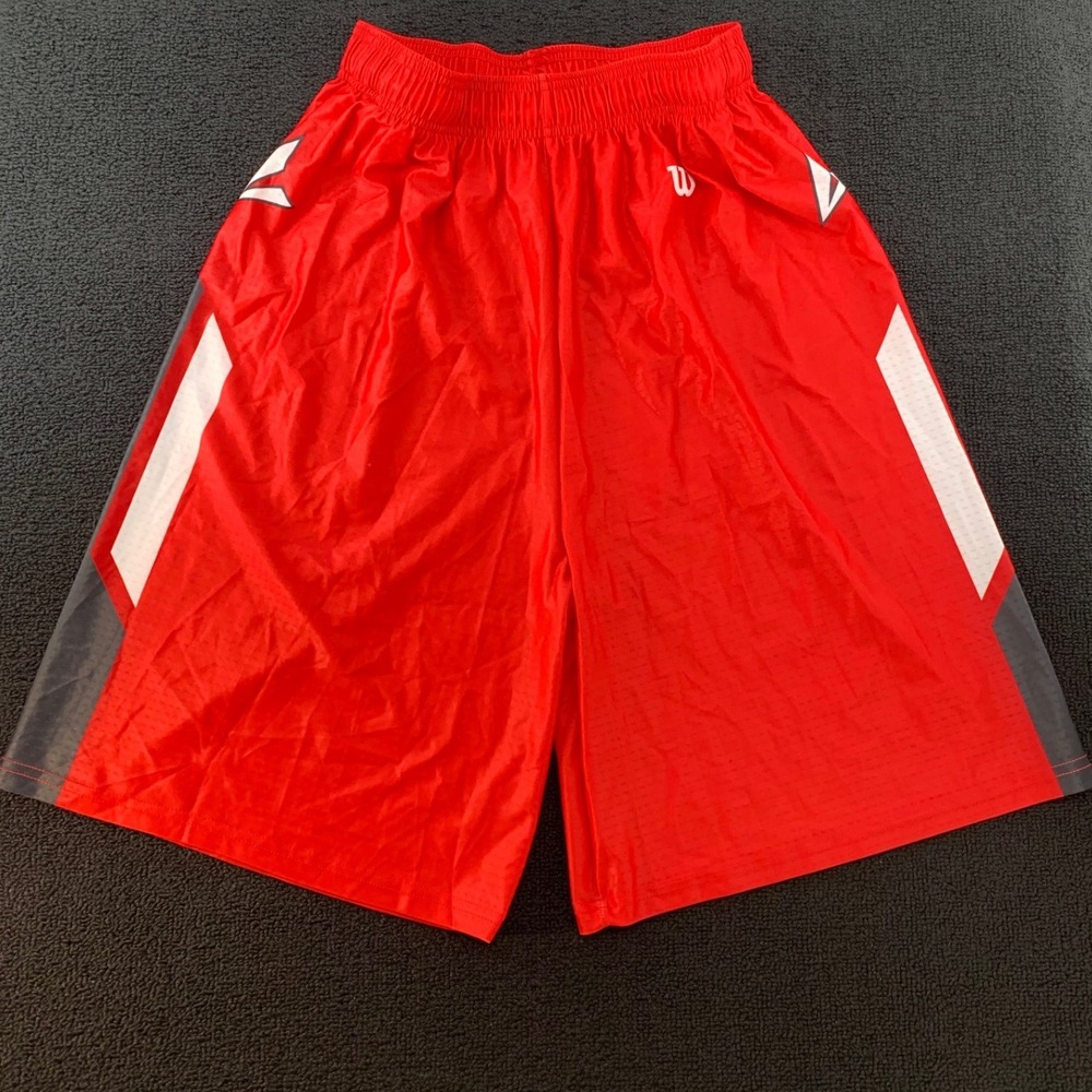 Wilson Red Athletic Training Shorts Men's Size M Basketball‎ Gym Workout